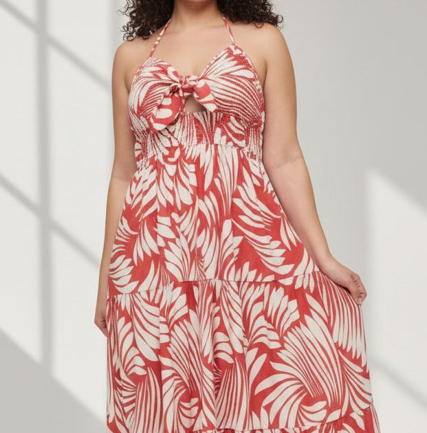 Red Tropical Dress