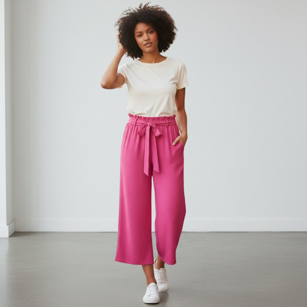 Paperbag Crop Pants