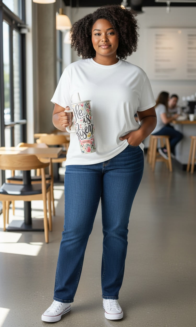 He Is Risen Flower Tumbler 40oz