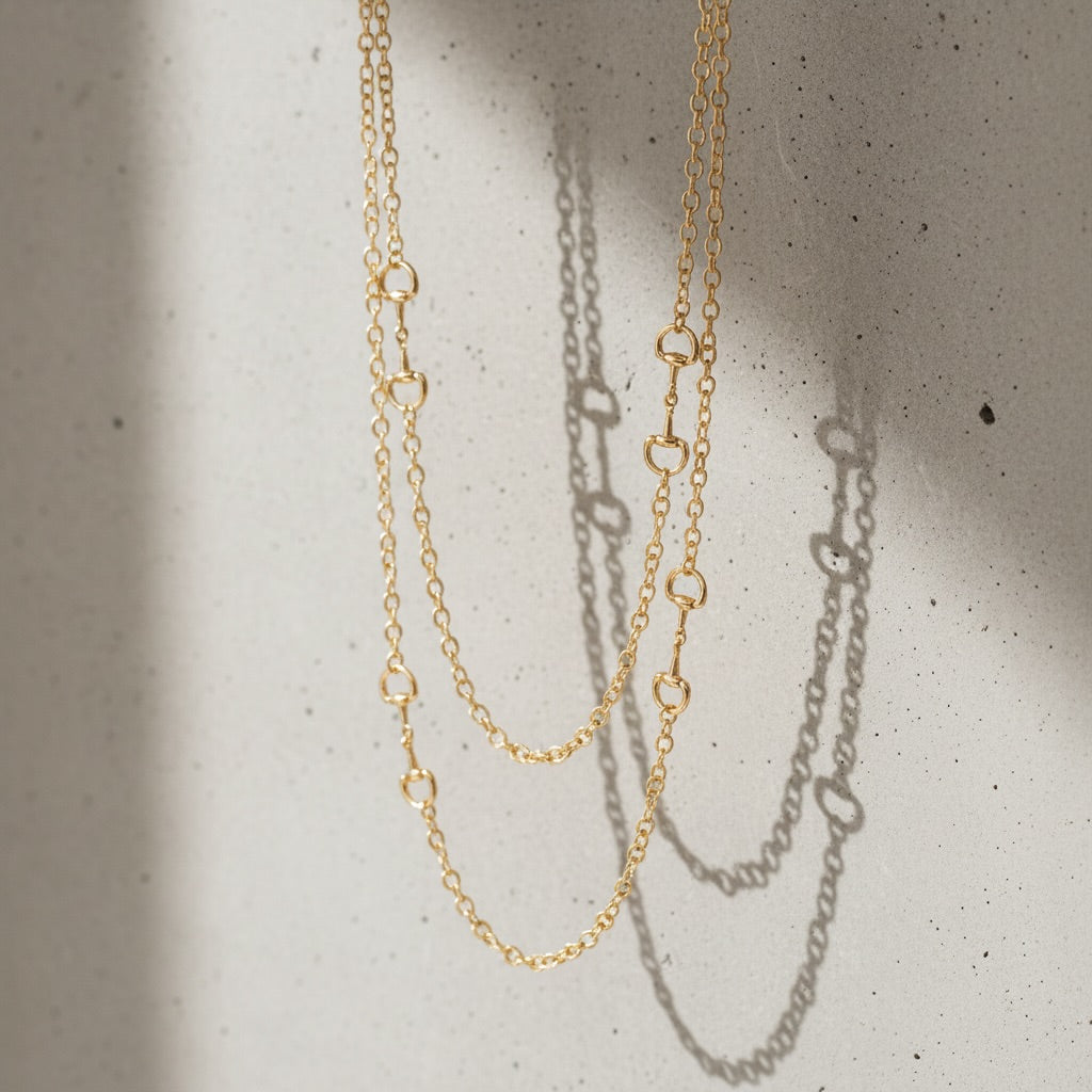 Layered Horsebit Necklace