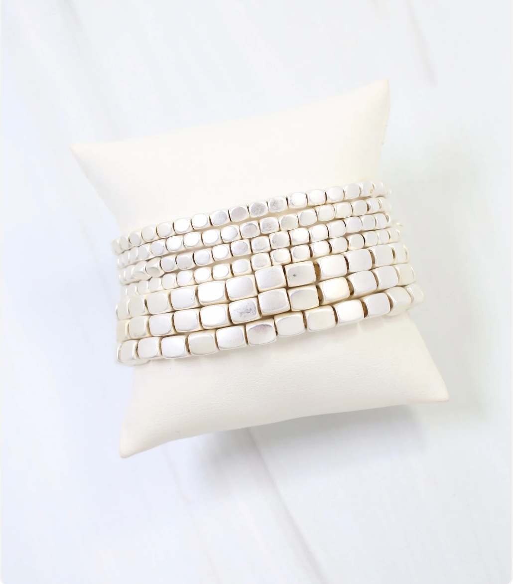Durham Square Beaded Stretch Bracelet Set