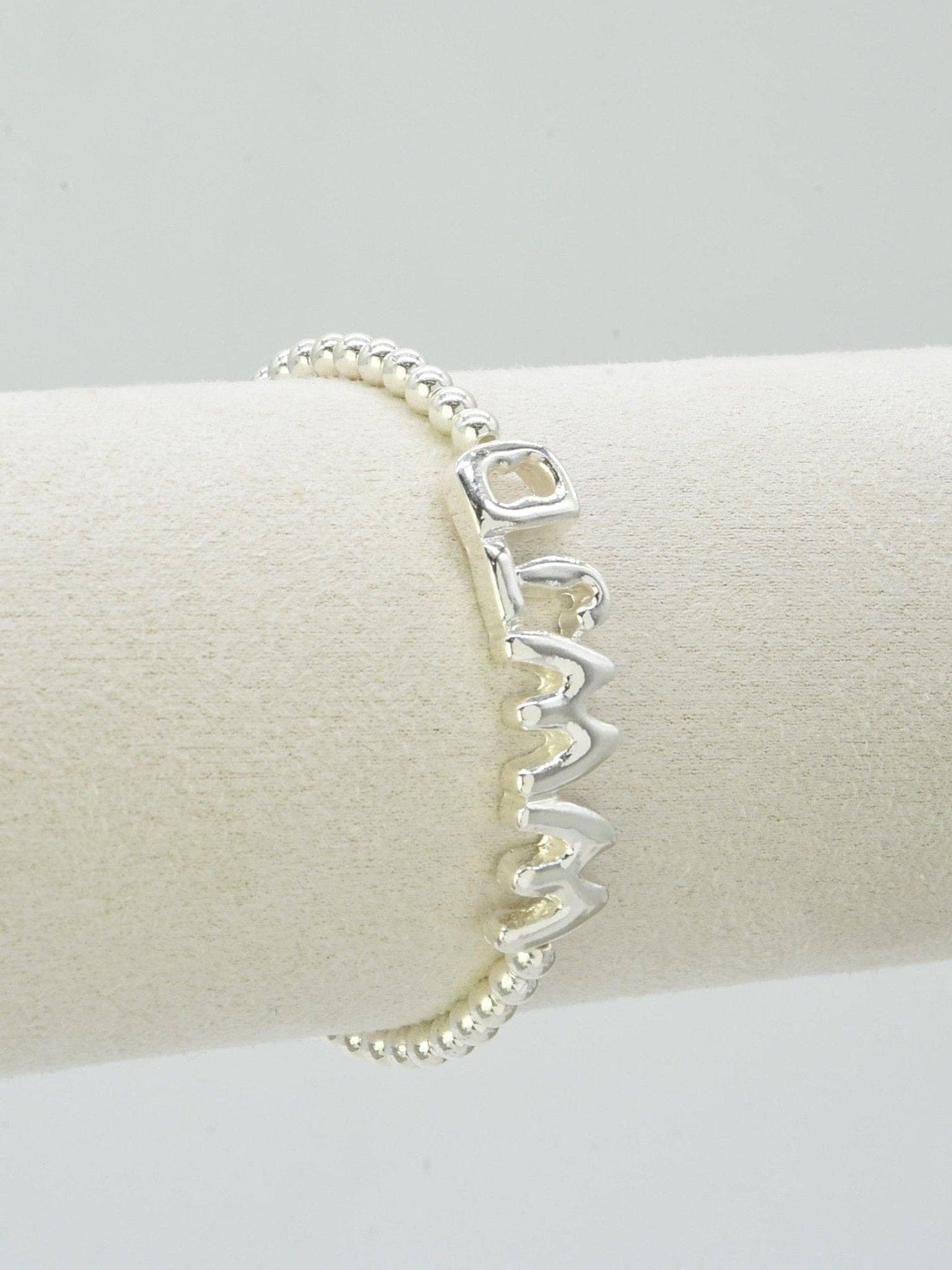 WWJD Beaded Stretch Bracelet