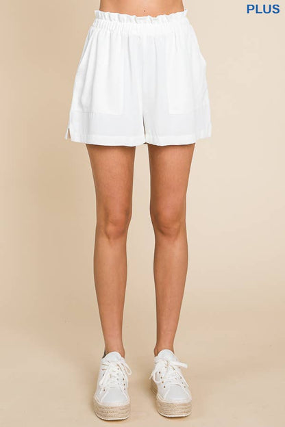 Elastic Waist Cargo Shorts