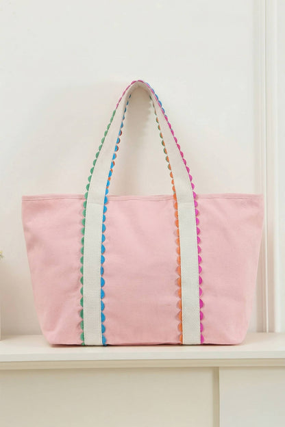 Colorful Ricrac Canvas Tote Bag