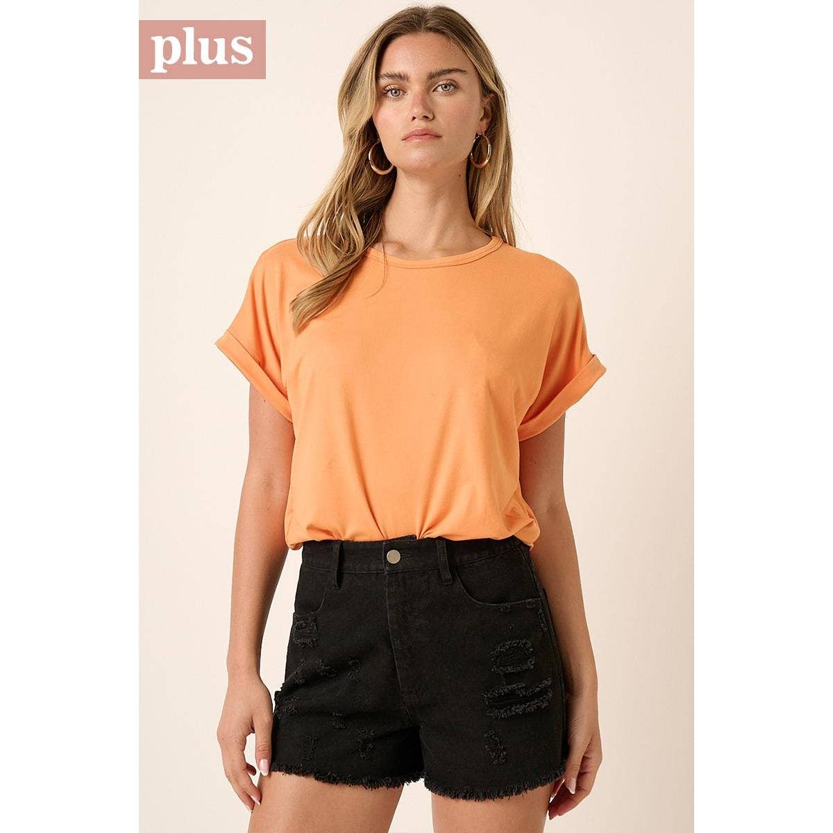 Dolman Short Sleeve Knit Top