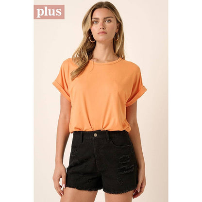 Dolman Short Sleeve Knit Top