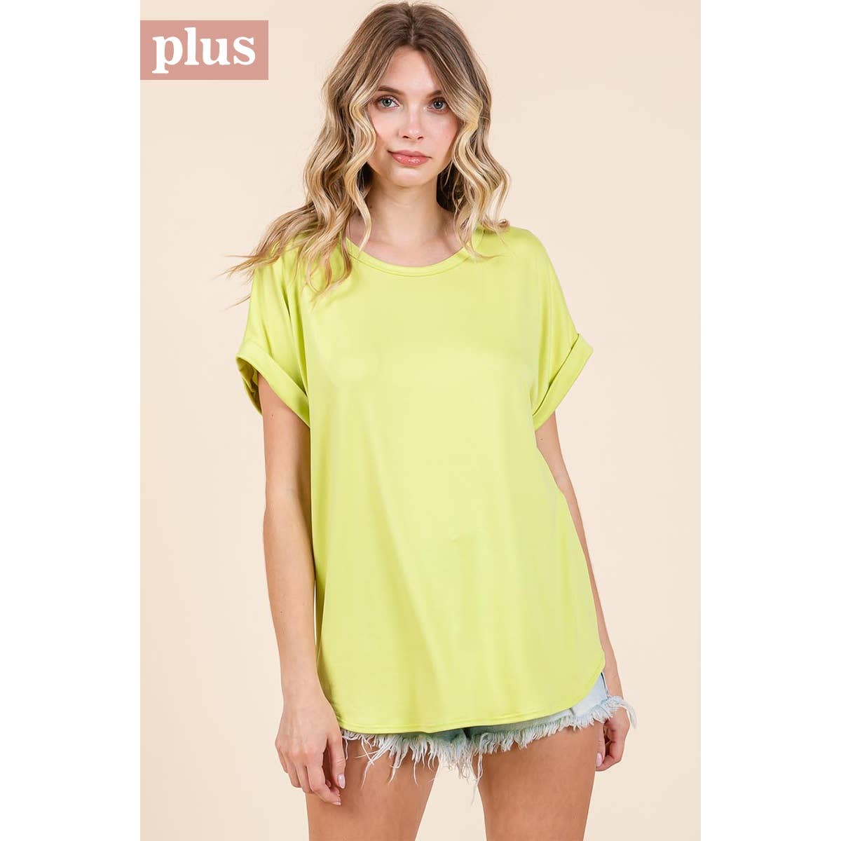Dolman Short Sleeve Knit Top