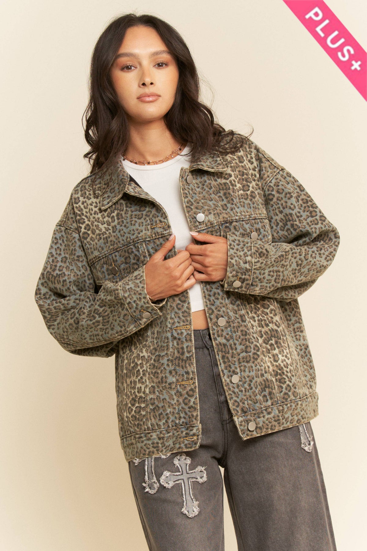 Leopard Trucker Jacket