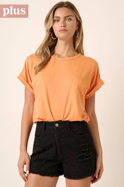 Dolman Short Sleeve Knit Top