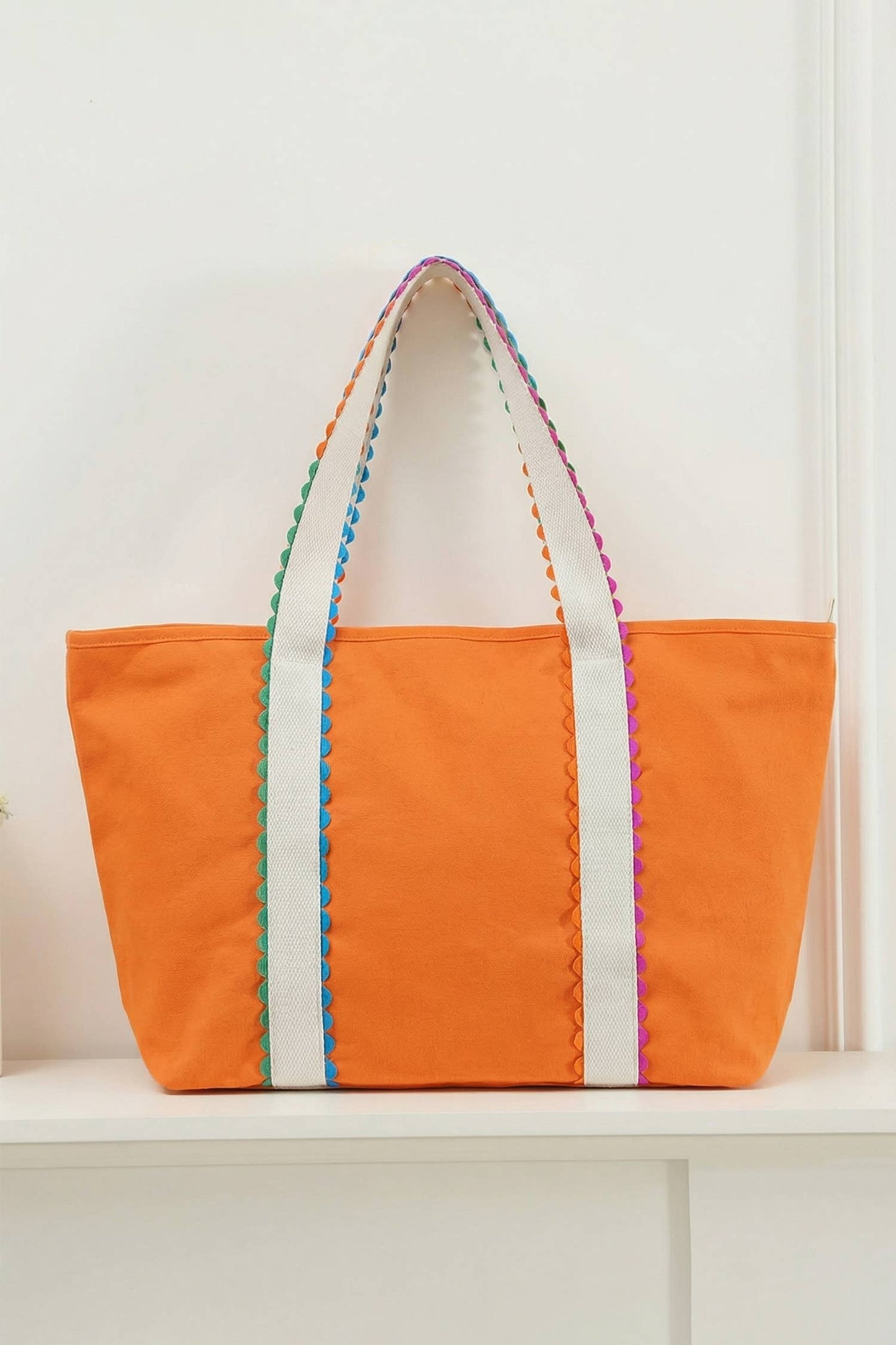 Colorful Ricrac Canvas Tote Bag