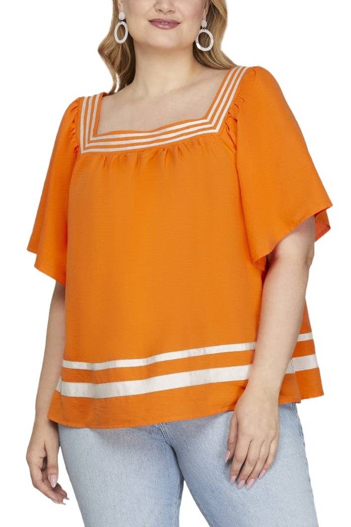 Square Neck Woven Top