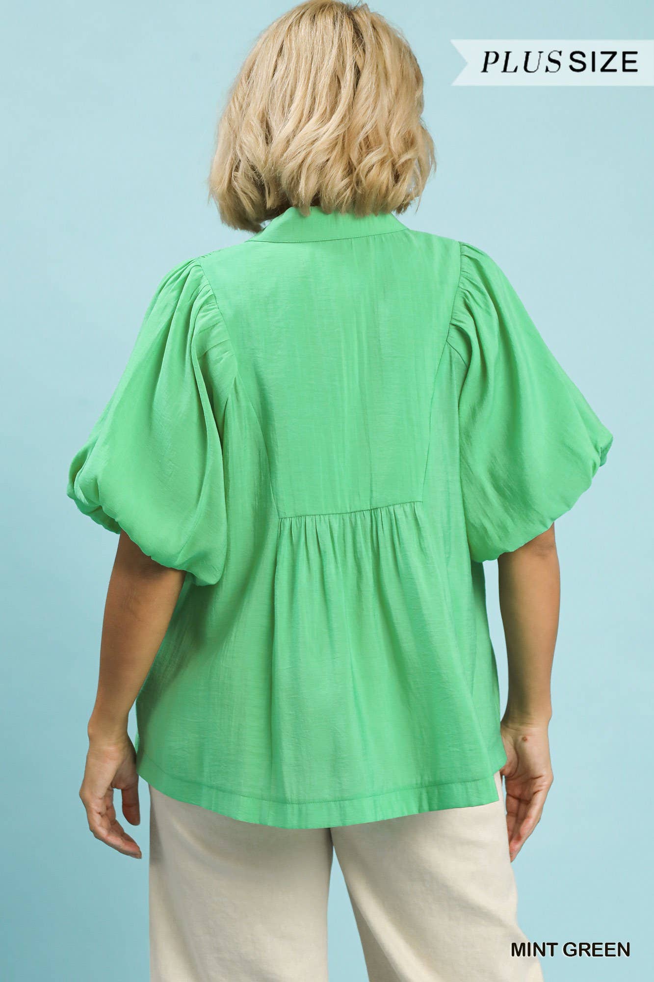 Exaggerated Bubble Sleeve Top