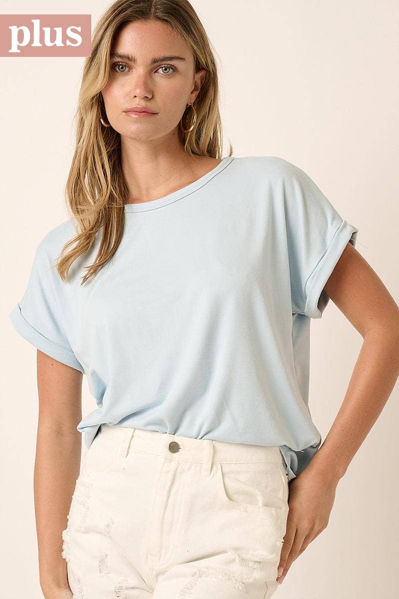 Dolman Short Sleeve Knit Top