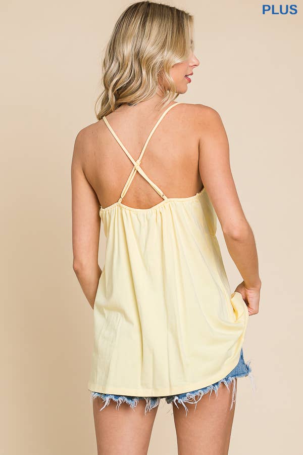 Halter Drape Ruffle Top