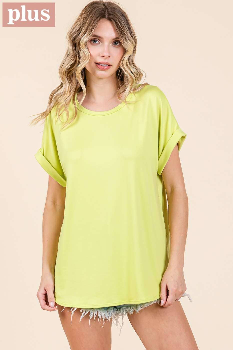 Dolman Short Sleeve Knit Top