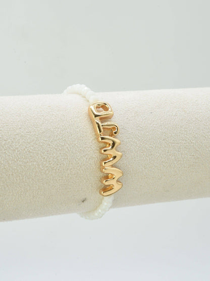 WWJD Glass Bead Bracelet