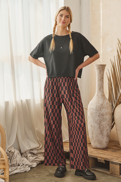 Retro Checkered Pants