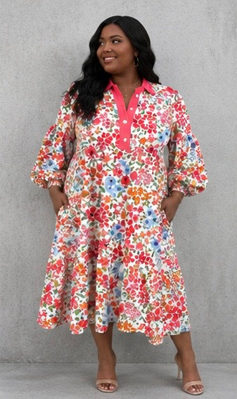 Fall Floral Dress