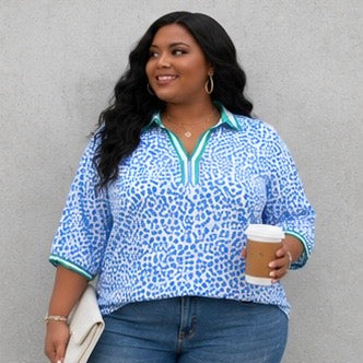 Blue Leopard Shirt