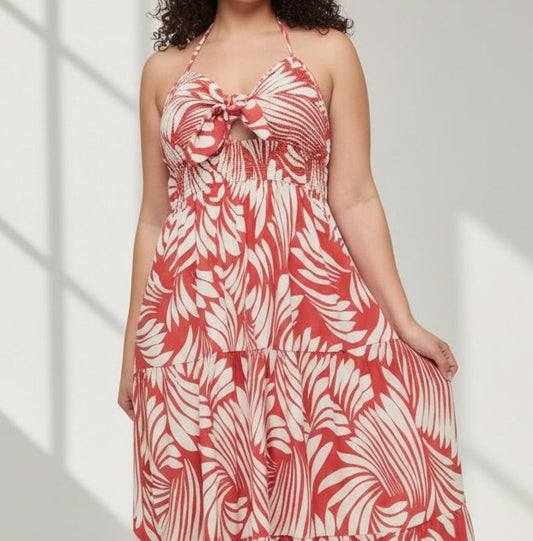 Red Tropical Dress