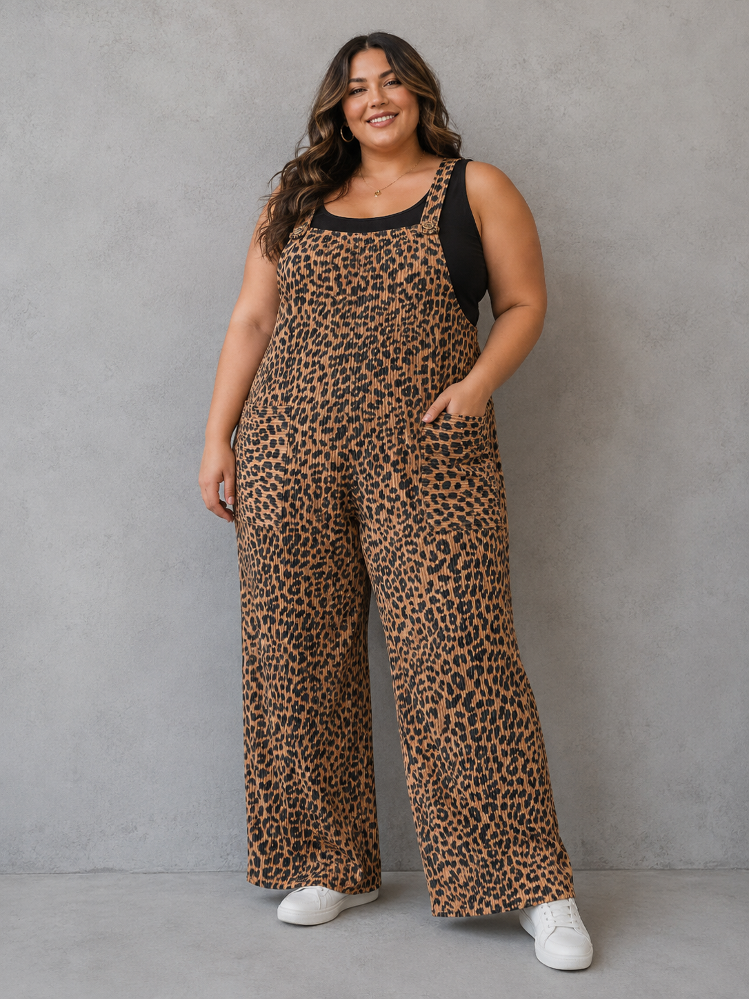 Leopard Ribbed Jumpsuit