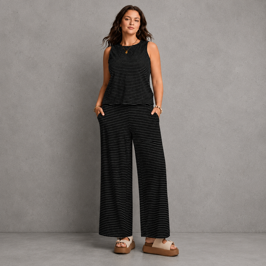 Casual Stripe Summer Set