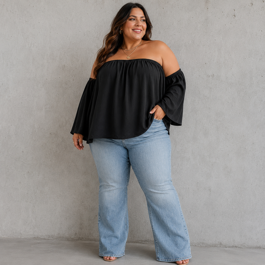 Black Off-Shoulder Top