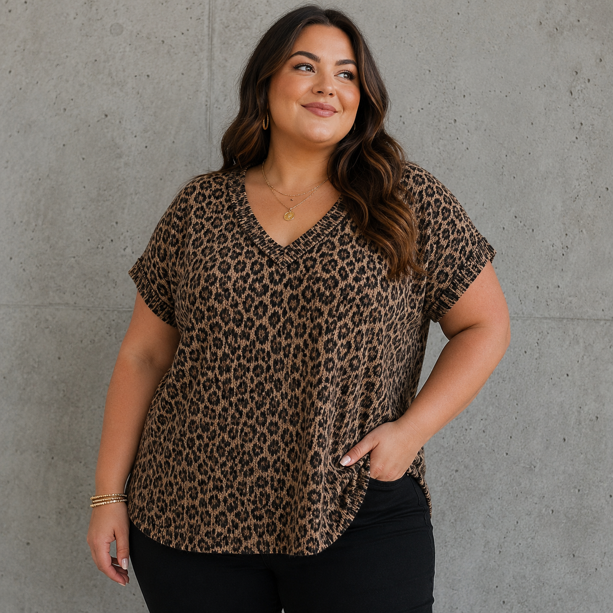 Cheetah Ribbed Tshirt