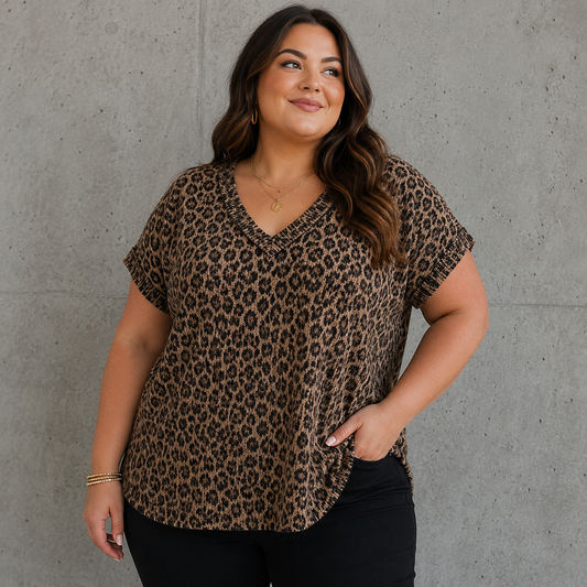 Cheetah Ribbed Tshirt