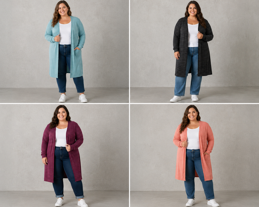 Class Act Striped Cardigan