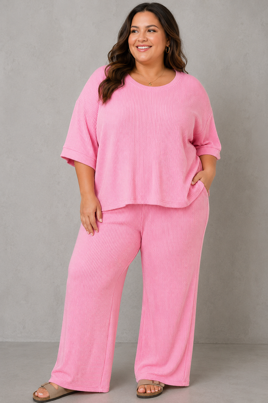 Raised Rib Pant Set