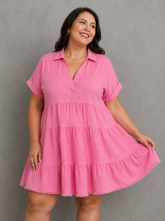 Linen Tiered Dress