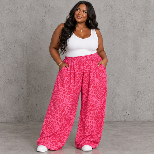 Leopard Drawstring Pants
