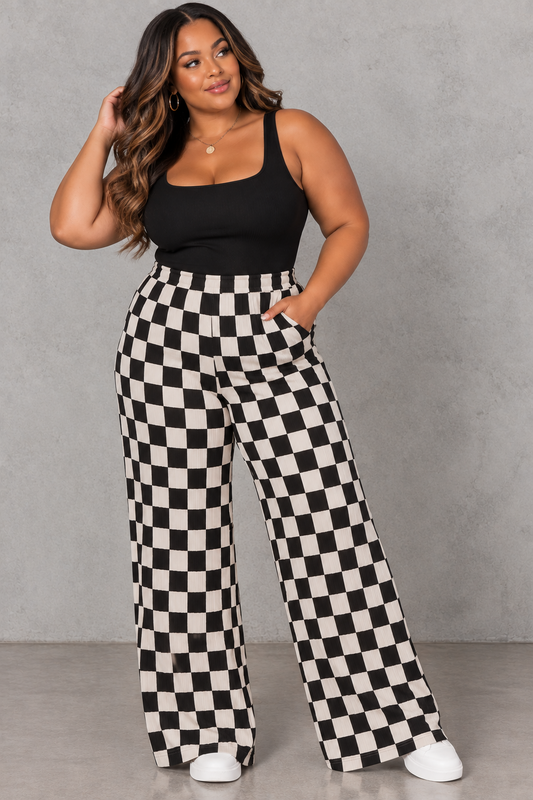 Retro Checkered Pants