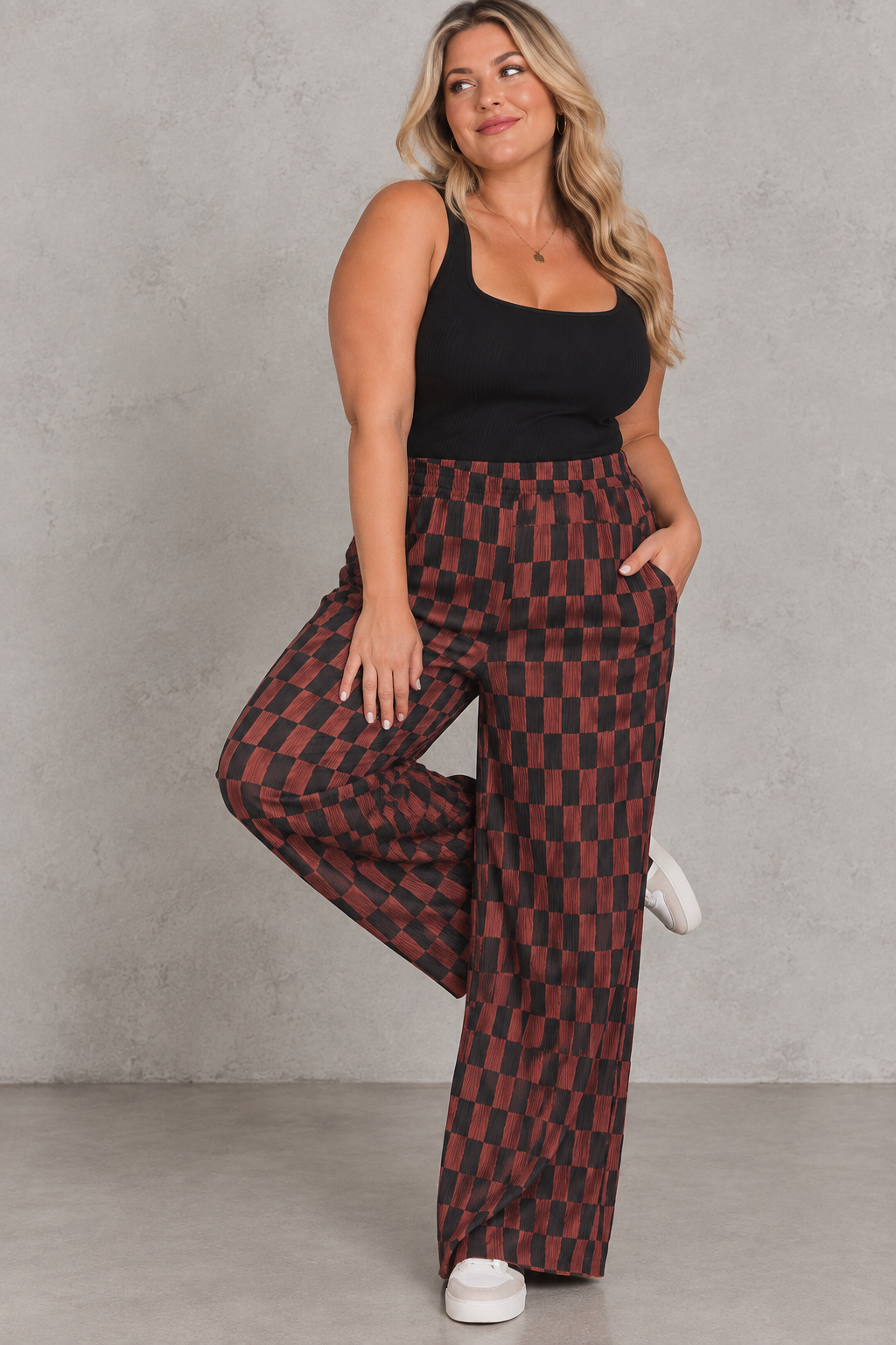 Retro Checkered Pants
