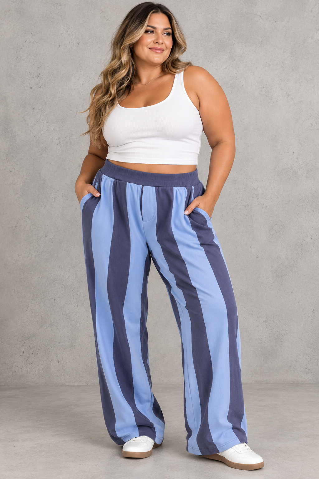 Periwinkle Stripe Sweatpants