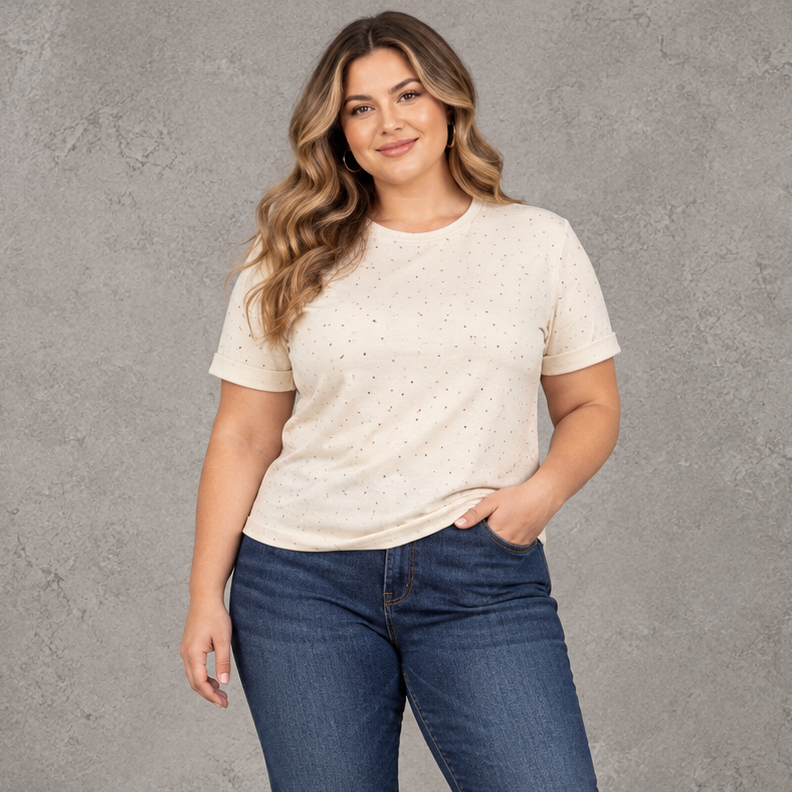 Rhinestone Relaxed Crewneck