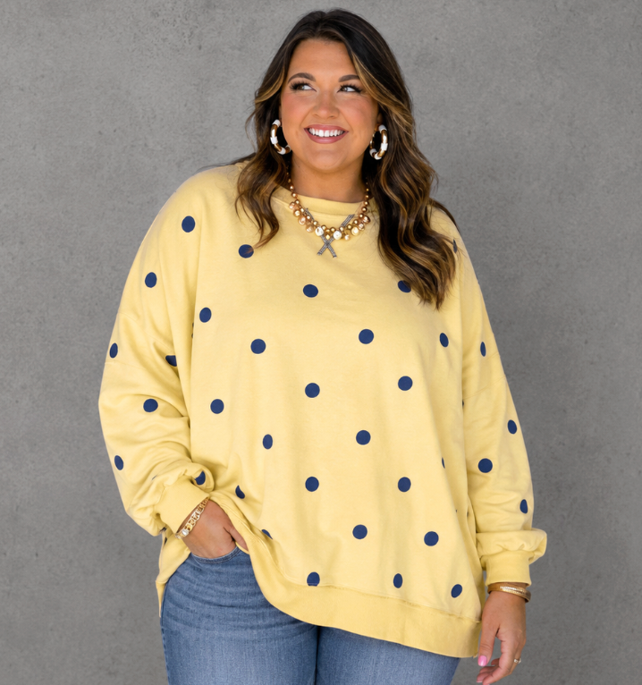 Yellow Polka Dot Sweater