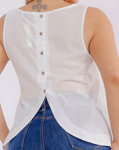Crochet Button-Back Tank