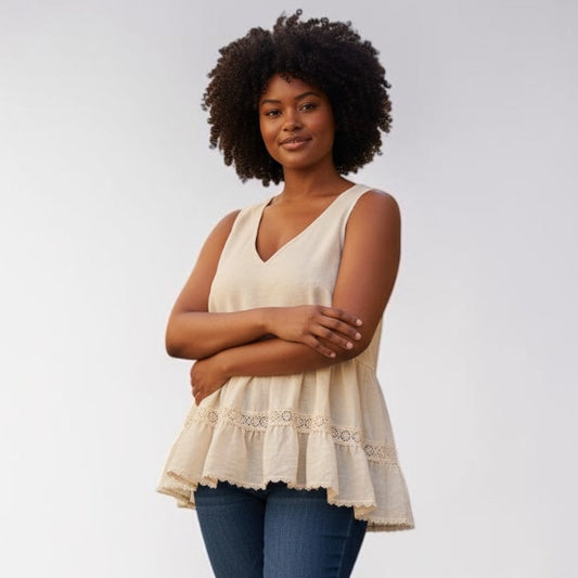 Lace detail tank