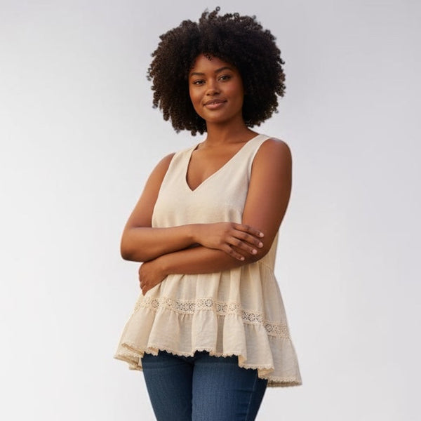 Lace detail tank