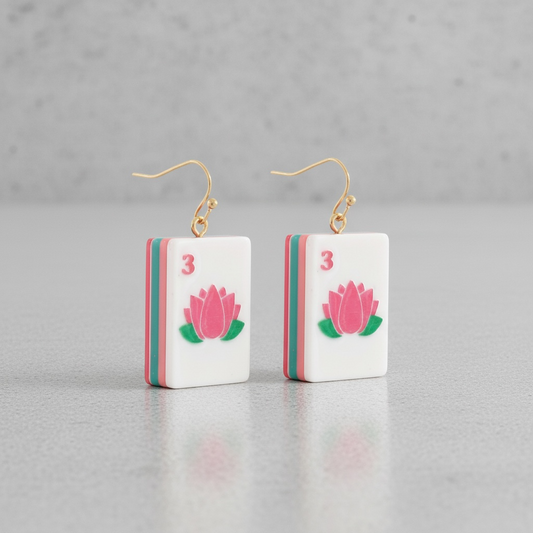 Mahjong Tile Earring