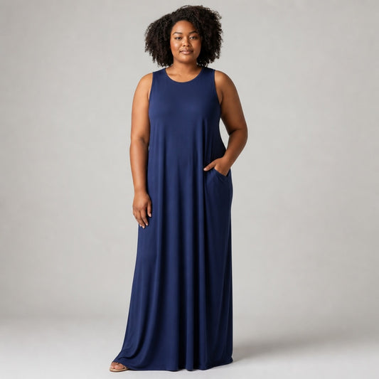 Basic Slit Maxi Dress