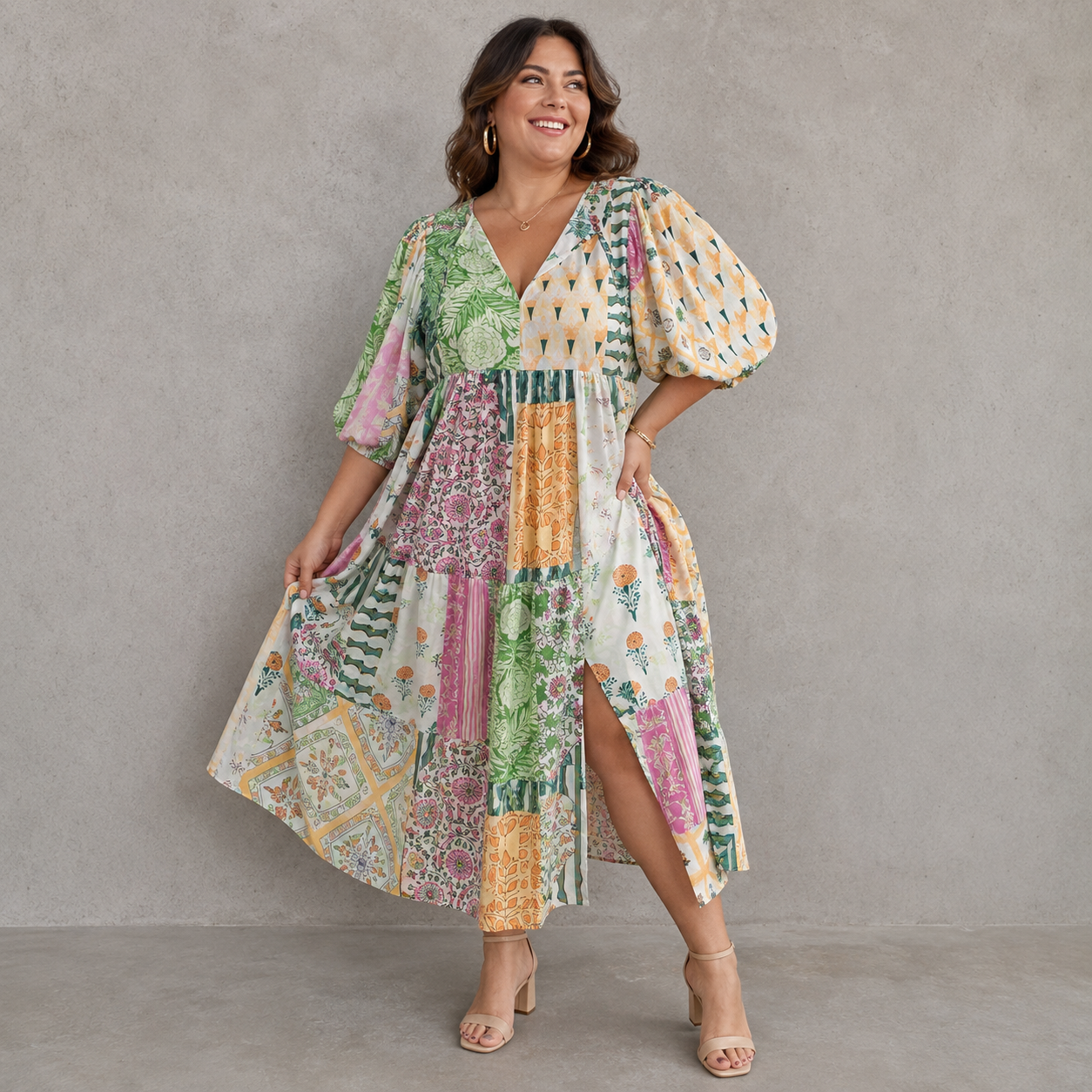 Pastel Patchwork Dress