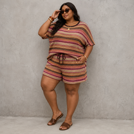Earth Tone Striped Set