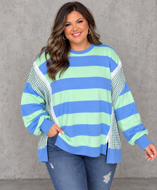 Mint Stripe Sweater