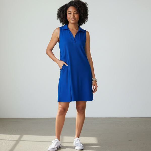 Ribbed Collared Mini Dress
