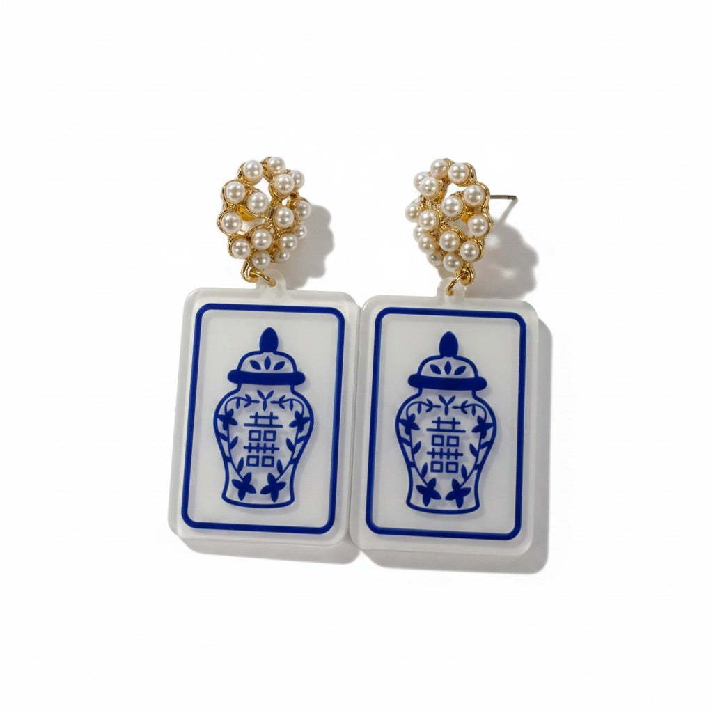 Mahjong Earrings