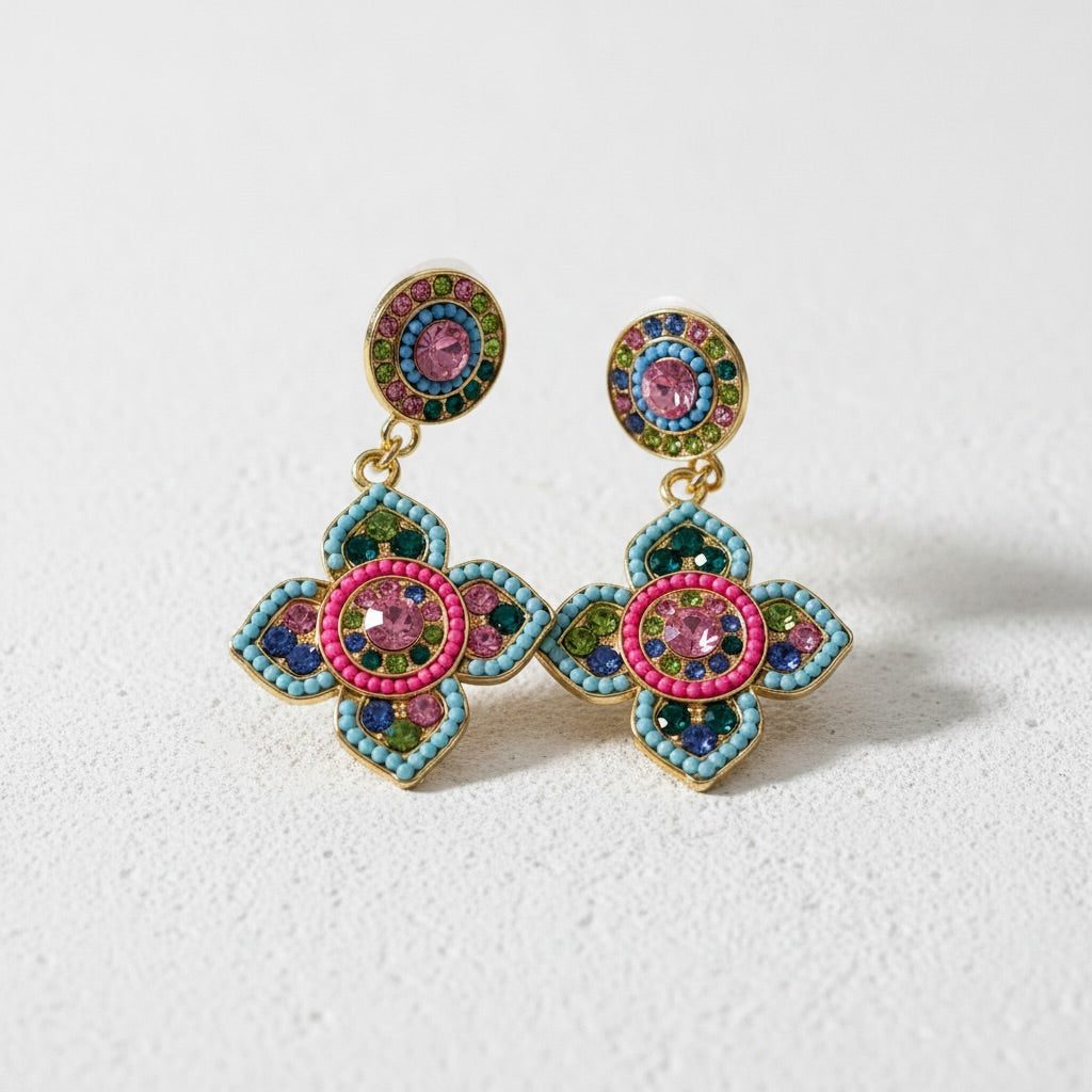 Moroccan flower earring