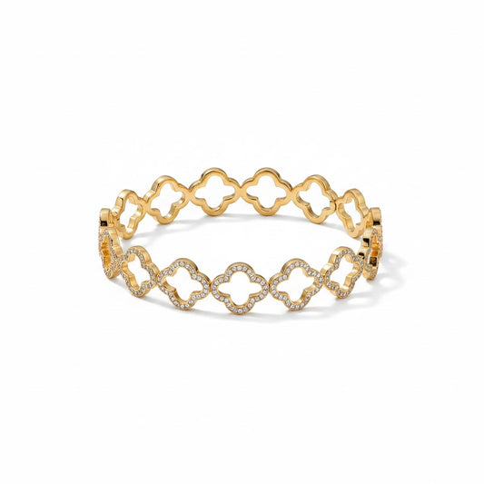 Hollow Clover Bangle